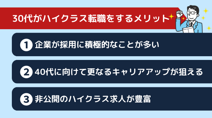 30代がハイクラス転職するメリット