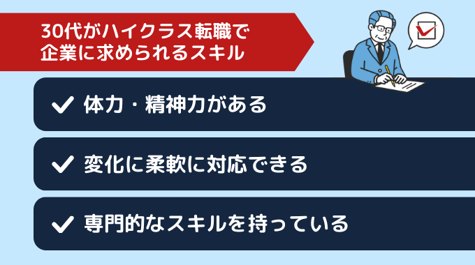 30代のハイクラス転職で求められるスキル