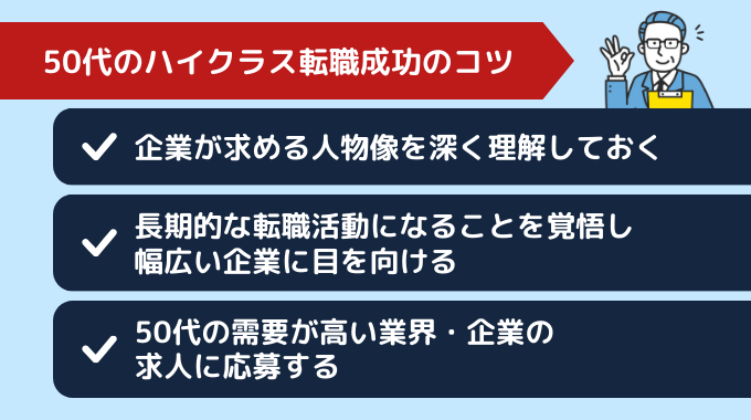 50代のハイクラス転職成功のコツ