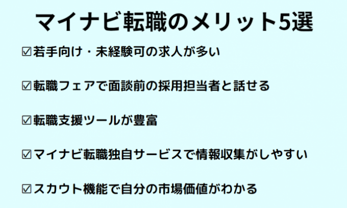 マイナビ転職のメリット