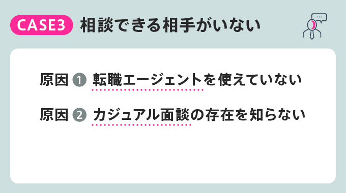 ケース3 転職について相談できる相手がいないの原因