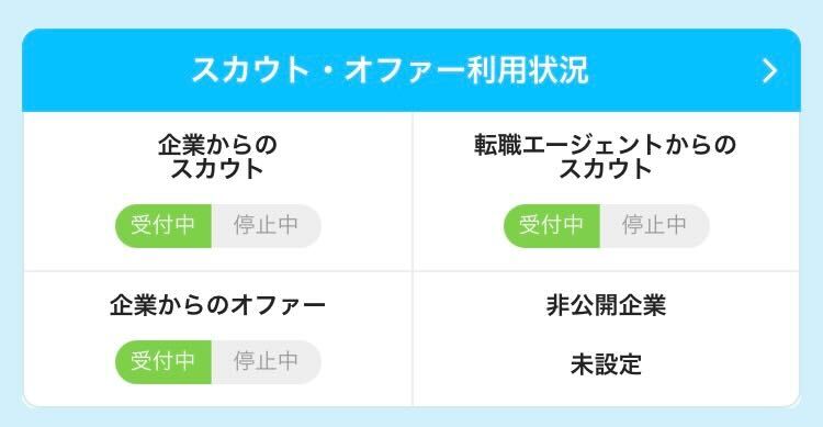 エン転職WOMANのスカウト設定