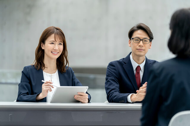 企業との面談のキャプチャー画像