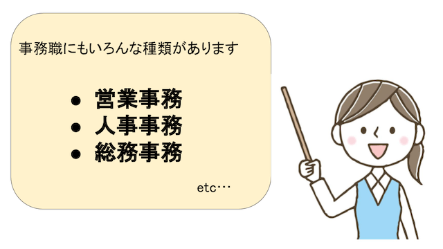 事務職を解説する女性