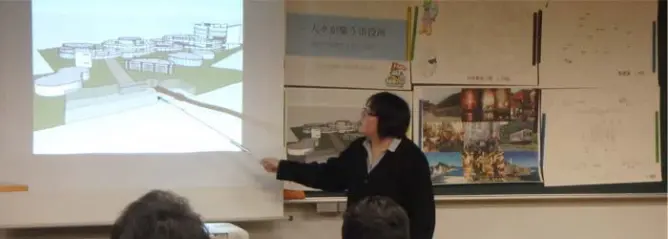 京都建築専門学校の建築科二部の授業風景