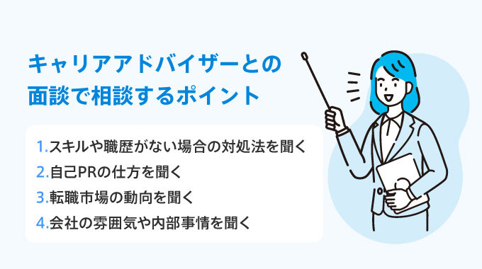 キャリアアドバイザーとの面談で相談するポイント