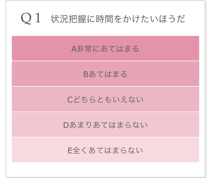 ミイダスのコンピテンシー診断設問例