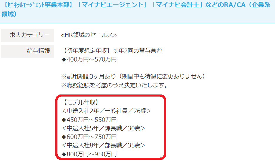 ゼネラルエージェント事業本部 求人情報のキャプチャ画像