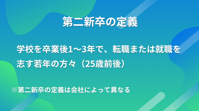 第二新卒の定義