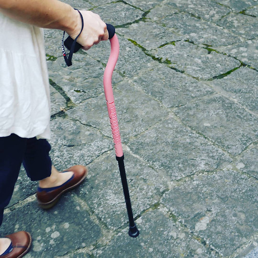 フラミンゴモチーフの杖