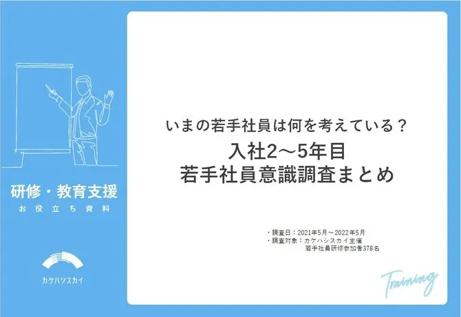 いまの若手社員は何を考えている?入社2~5年目若手社員意識調査